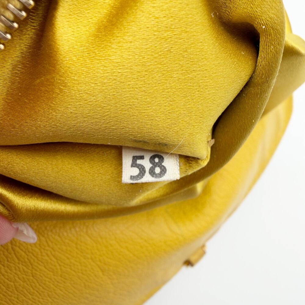 Prada Vintage Ginestra Yellow Vitello Leather Chain Bag Turn-Lock Archive Find - Picture 9 of 13